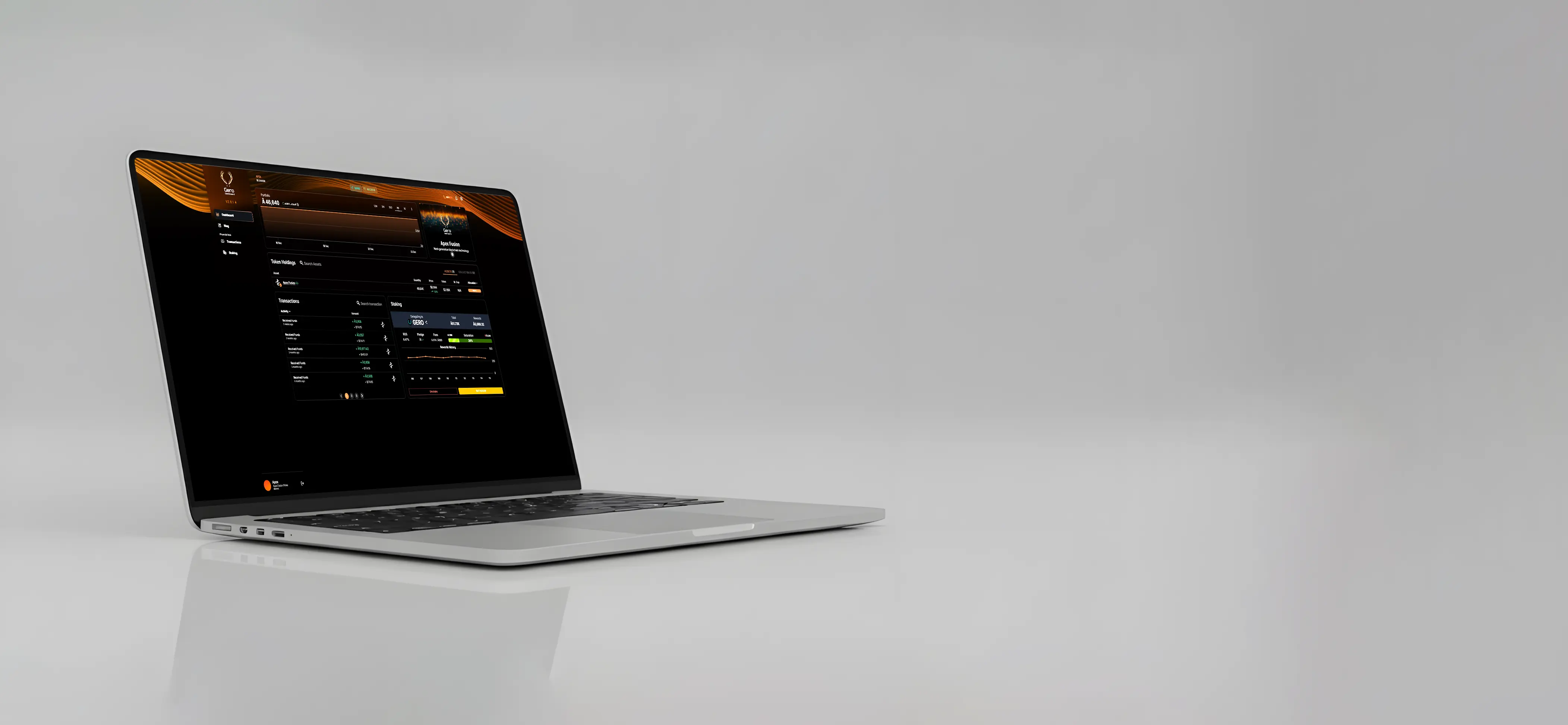 Gero Dashboard interface showing Apex Fusion Wallet